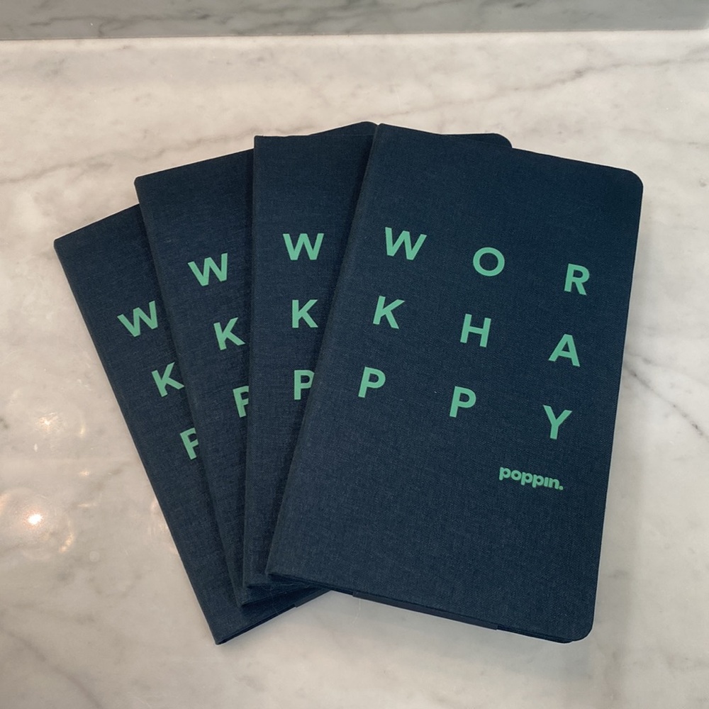 NWT Poppin Navy Blue Hard Cover Journals (4)